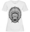 Women's T-shirt Gorilla Indian White фото