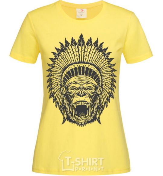 Women's T-shirt Gorilla Indian cornsilk фото