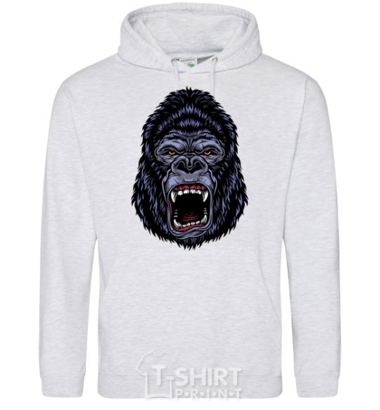 Men`s hoodie Screaming gorilla sport-grey фото