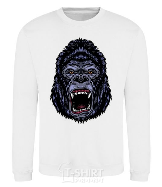 Sweatshirt Screaming gorilla White фото