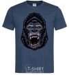 Men's T-Shirt Screaming gorilla navy-blue фото