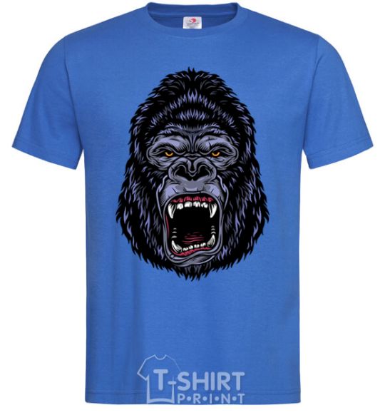 Men's T-Shirt Screaming gorilla royal-blue фото