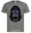 Men's T-Shirt Screaming gorilla dark-grey фото