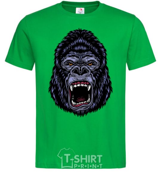 Мужская футболка Screaming gorilla Зеленый фото