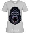 Женская футболка Screaming gorilla Серый фото