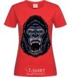 Женская футболка Screaming gorilla Красный фото