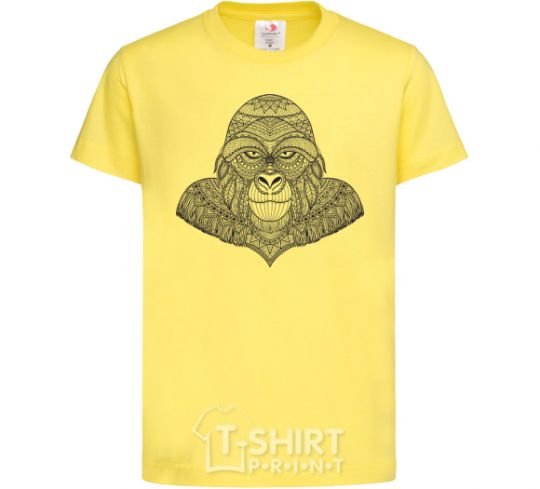 Kids T-shirt A detailed monkey cornsilk фото