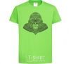 Kids T-shirt A detailed monkey orchid-green фото