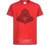 Kids T-shirt A detailed monkey red фото