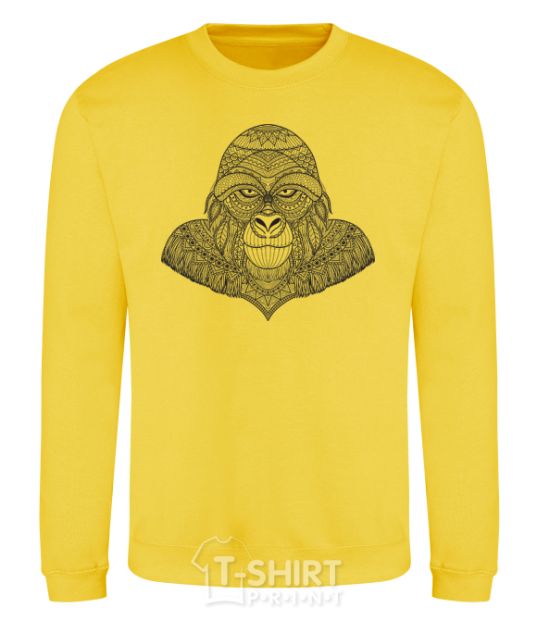 Свитшот Детализированная обезьяна Солнечно желтый фото