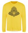 Sweatshirt A detailed monkey yellow фото