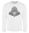 Sweatshirt A detailed monkey White фото