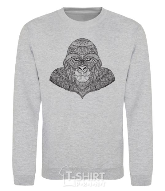 Sweatshirt A detailed monkey sport-grey фото
