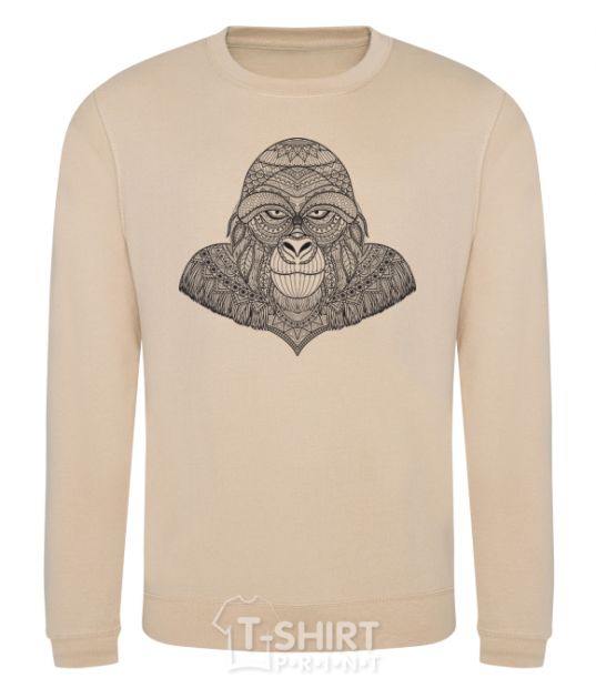 Sweatshirt A detailed monkey sand фото
