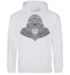 Men`s hoodie A detailed monkey sport-grey фото