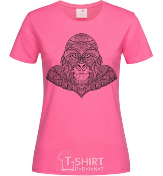 Women's T-shirt A detailed monkey heliconia фото