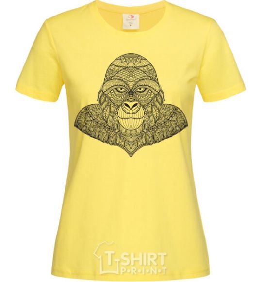 Women's T-shirt A detailed monkey cornsilk фото