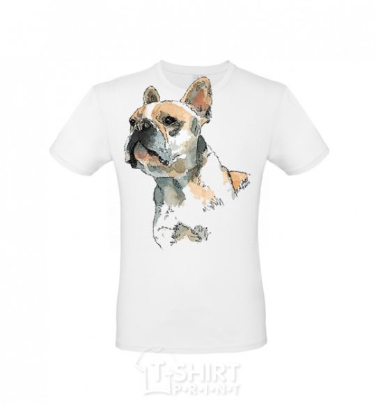 Men's T-Shirt Bulldog White фото