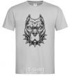 Men's T-Shirt A bulldog in a collar grey фото