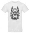 Men's T-Shirt A bulldog in a collar White фото