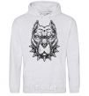 Men`s hoodie A bulldog in a collar sport-grey фото