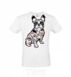 Men's T-Shirt A bulldog in a tattoo White фото