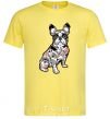 Men's T-Shirt A bulldog in a tattoo cornsilk фото