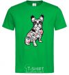 Men's T-Shirt A bulldog in a tattoo kelly-green фото