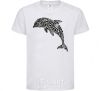 Kids T-shirt Dolphin curves White фото
