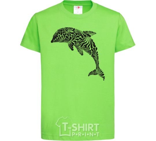 Kids T-shirt Dolphin curves orchid-green фото