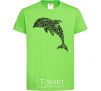Kids T-shirt Dolphin curves orchid-green фото