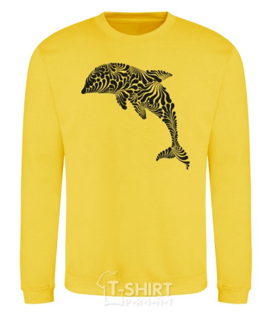 Sweatshirt Dolphin curves yellow фото