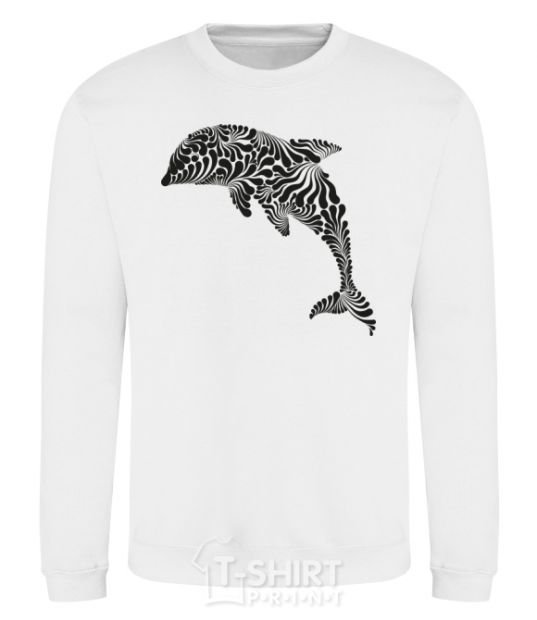 Sweatshirt Dolphin curves White фото