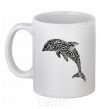 Ceramic mug Dolphin curves White фото