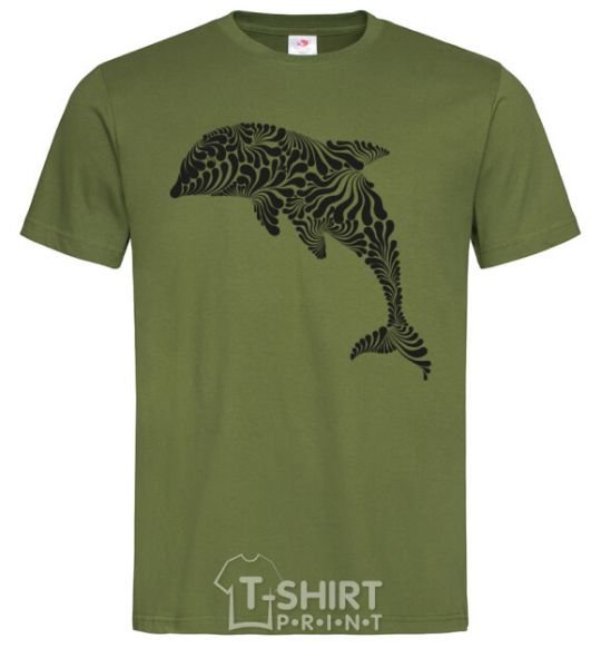 Men's T-Shirt Dolphin curves millennial-khaki фото