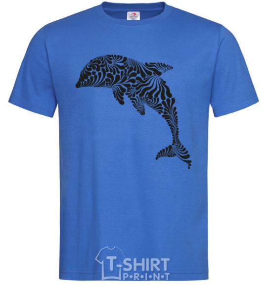 Men's T-Shirt Dolphin curves royal-blue фото