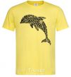 Men's T-Shirt Dolphin curves cornsilk фото