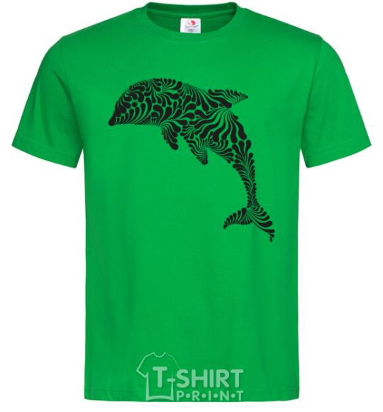 Men's T-Shirt Dolphin curves kelly-green фото