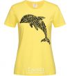 Women's T-shirt Dolphin curves cornsilk фото