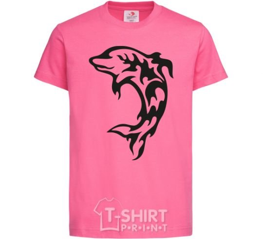 Детская футболка Black dolphin Ярко-розовый фото
