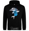 Men`s hoodie A dolphin in an apron black фото