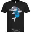 Men's T-Shirt A dolphin in an apron black фото