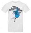 Men's T-Shirt A dolphin in an apron White фото