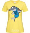 Women's T-shirt A dolphin in an apron cornsilk фото