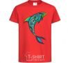 Kids T-shirt Dolphin illustration red фото