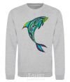 Sweatshirt Dolphin illustration sport-grey фото