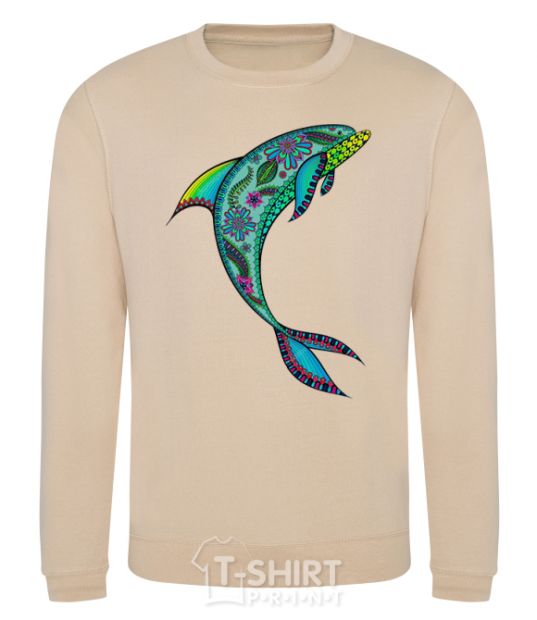 Sweatshirt Dolphin illustration sand фото