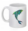 Ceramic mug Dolphin illustration White фото