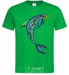 Men's T-Shirt Dolphin illustration kelly-green фото