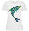 Women's T-shirt Dolphin illustration White фото